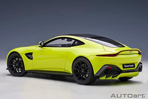 2019 Aston Martin Vantage RHD (десен волан) Лаймовая копър Зелен цвят, с карбоном Топ 1/18 Модел на колата от Autoart