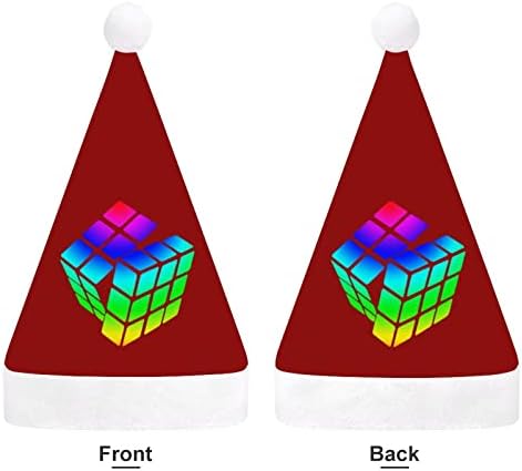 Магически тай-Дай С Логото на Cube Коледни Шапки на Едро За Възрастни, Шапки, Коледна Шапка за Празници, Аксесоари