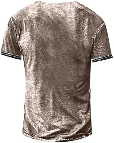 Мъжки Ежедневни Приталенная Базова тениска Henley Distressed С Къс/Дълъг ръкав, Модни Лятна Риза, Блуза, Удобни