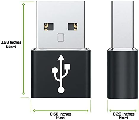 Бърз USB адаптер-C за свързване към USB-порт, който е съвместим с вашия Alcatel Плюс 12 за зарядни устройства, синхронизация, OTG-устройства, като клавиатура, мишка, Zip, геймпад