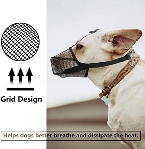 Намордник за кучета Lepark с Мрежесто покритие за малки кучета със средни размери, предотвратява кусание, лай и
