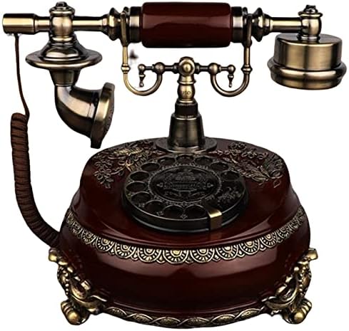 Телефон с превръщането циферблат GaYouny, Ретро Старомодни Стационарни телефони с Класически метален звънец, Стационарен