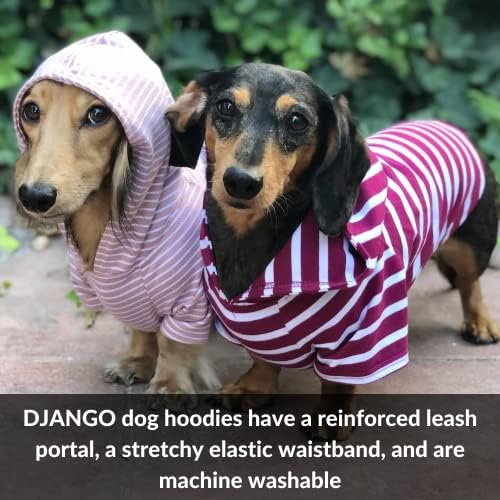 Hoody с качулка за кучета DJANGO и Супер Мек и Еластичен Пуловер с Еластичен колан и каишка Portal (X-Small, Boysenberry)