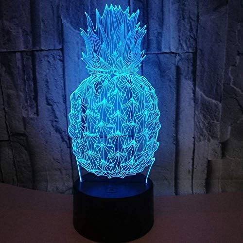 Пчелен Ананас LED Цветен Градиент 3D Стерео Настолна Лампа Сензорен Пулт за Дистанционно Управление USB лека нощ