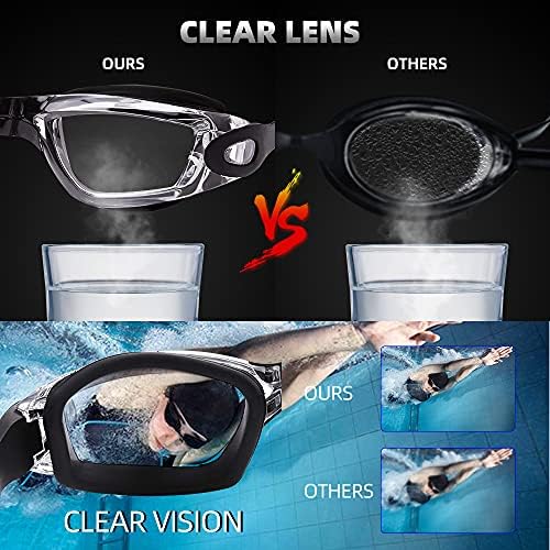 Uniswim Прозрачни Фарове за Очила за Плуване Професионални Очила за плуване Очила за Възрастни Мъже Жени