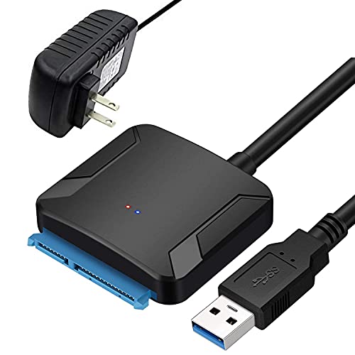 Кабел EYOOLD SATA към USB 3.0 за 2,5 твърд диск SSD + Кабел-адаптер за твърд диск SATA III за 2,5 и 3.5 инчов твърд