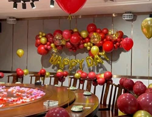 120 бр. Червени балони, 5 инча Червени Латексови Вечерни Топки Гелиевого качество за декор на партита, като рожден