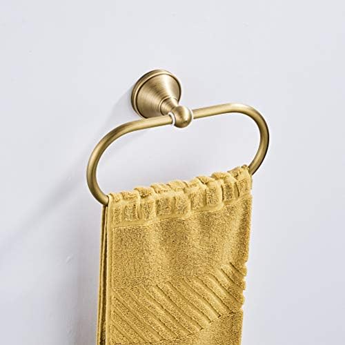 Латунное халка за кърпи Aothpher, овална модерна стойка за кърпи за ръце в банята, с монтиран на стената, с тапицерия