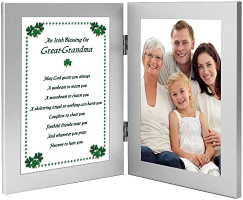 Поетичен подаръци прабабушке на Ирландски Благословия, рождения Ден на баба или Ден на майката, Добави Снимка с