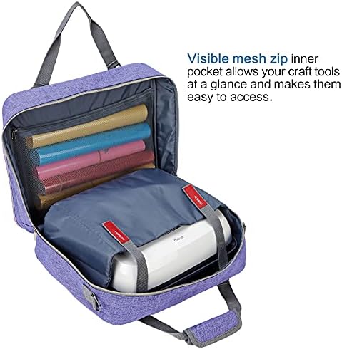 ДОМАШЕН калъф за носене Cricut Easy Press 2 (12 x 10), Чанта-тоут, Съвместима с термопрессом Cricut, лилави цветове
