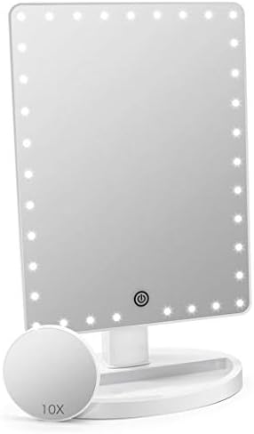Огледало за грим JJRY Large Light Ед Vanity с подсветка Up Mirror с 16 светодиодни лампи, сензорен екран и Огледало