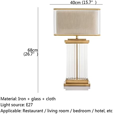 PQKDY Скандинавски Настолна лампа с Модерен Правоъгълно Абажуром, Светодиодна Настолна Лампа за Дома, Дневна, Офис, Хотел лампи (Цвят: A Размер: 40* 68 см)