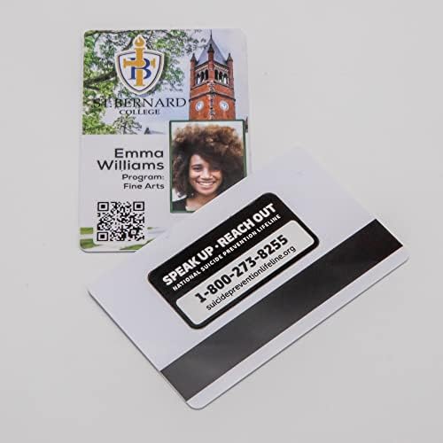 Етикети за идентификация с предупреждение самоубийства - Задължителни Етикети за студентски идентификационни карти