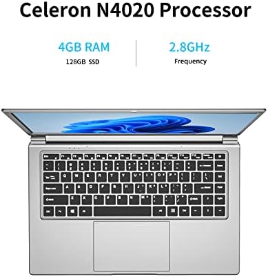 Лаптоп 15,6 инча, 4gb ram памет DDR 128 GB, лаптоп на Windows 10 с четырехъядерным процесор Intel N4020 честота