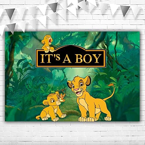 Крал Лъв Фон за душата на Детето, за Момче 5x3 фута Сафари в Джунглата Цар Лъв Банер За Душата на Детето Си Момче