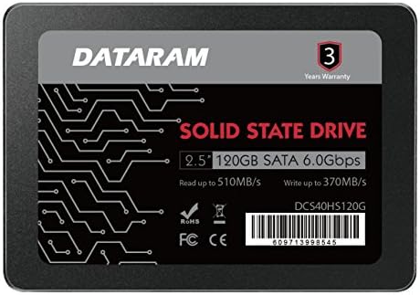 Твърд диск Dataram 120GB 2.5 SSD, Съвместима с ASUS VIVOMINI VC66