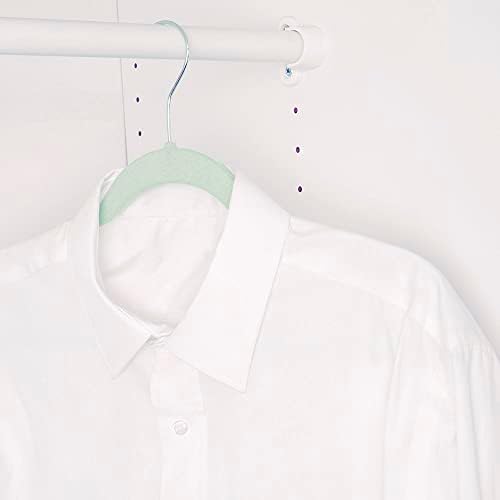 Кадифе закачалки за дрехи (опаковка от 10 броя), Мента, от Home Basics | Пухкава закачалки за потници, Саката, рокли