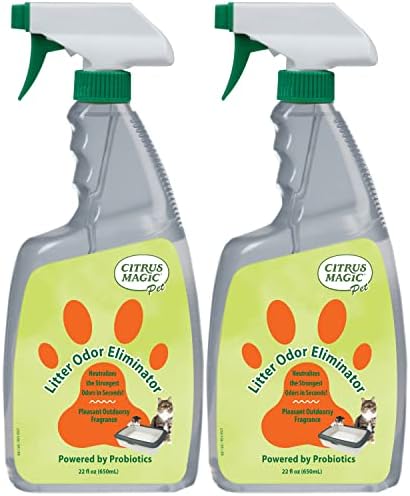 Средство за премахване на миризмата на гората Citrus Magic Пет Probiotic, Свеж за външно приложение, 22 Течни унции,