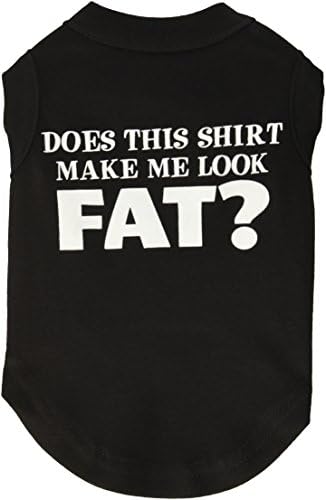 Mirage Pet Products 10-Инчов Тениска Does This Shirt Make Me Look Fat с Трафаретным принтом за домашни любимци,