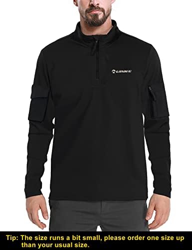 Мъжки ризи UPF50 + 1/4 цип, Пуловер на една Четвърт от мълния с Дълъг Ръкав За Тренировки На Открито, Голф, Туризъм,