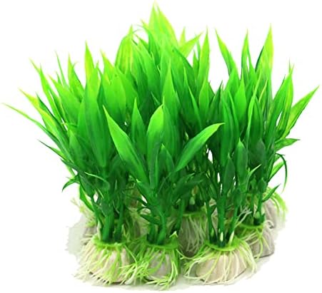 Alipher Аквариум за Декоративни Растения Зелена Късмет Бамбукови Растения Аквариум Светъл Растение за Аквариум Фалшиви