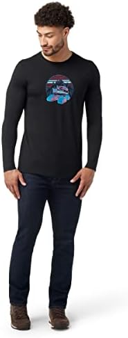 Мъжки t-shirt Smartwool от мериносова вълна, с дълъг ръкав Snowcat Трек Graphic Tee (Обикновена засаждане)