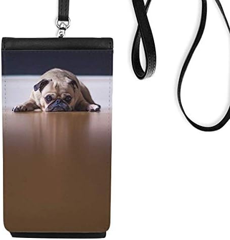 Кучето Е Животно Етаж Стая Изображение На Телефона В Чантата Си Чантата Виси Мобилен Чанта Черен Джоба