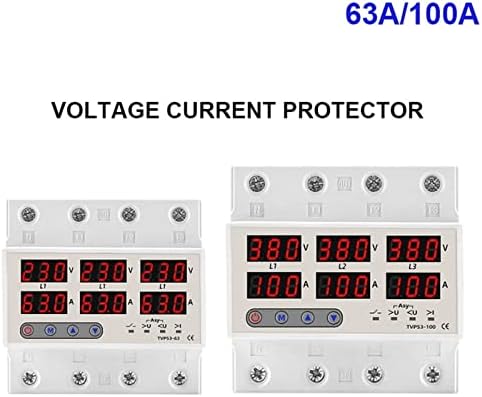 ILAME 3 Фазное напреженови 3P + N Волтметър Амперметър Монитор brownouts и напрежение Реле за защита на Регулират