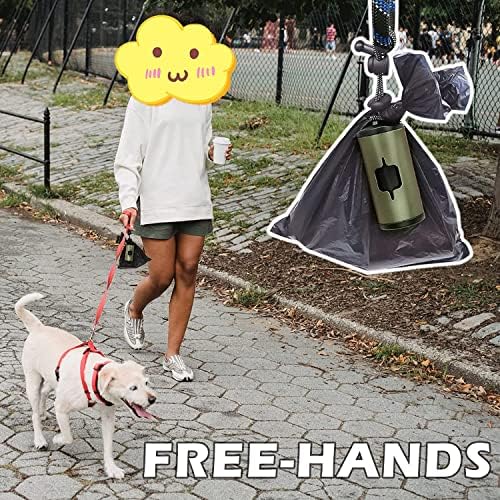 Държач на торбата за кучешки Какашек SHAOUMAN с 9 Ролята на Зелените Торбички за Кучешки отпадъци, Опаковка на Торбичките