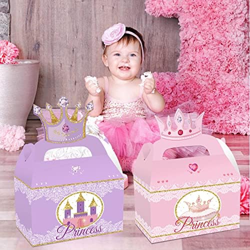 12 Опаковки Малката Принцеса Короната на Кутия за Предложения Принцеса Парти Подарък Кутия шоколадови Бонбони Закуски