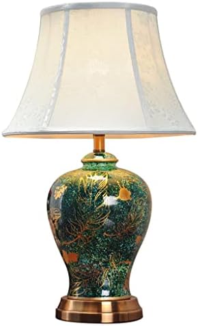 ЖЫХ Американски Стил Vintage Уютна Романтична Величествена Светлина Керамична Настолна Лампа Спалня Светлината на