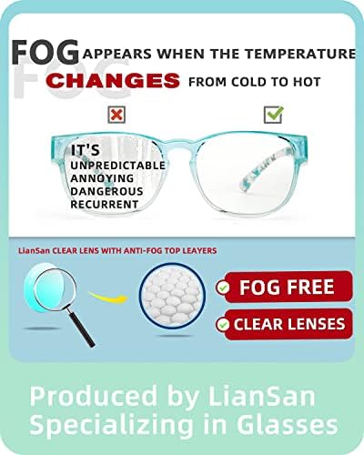 LianSan Извънгабаритни Защитни очила със защита от замъгляване за жени Z87.1, Сертифицирани за медицински сестри