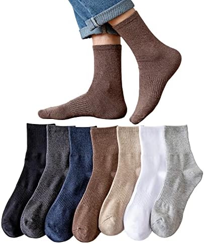 Мъжки Памучни Чорапи за екипажа на Тънки Меки Памучни Чорапи за Мъжките Чорапи до Прасците 7 Двойки