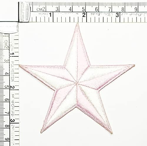 Салфетки плюс 2 бр. Розово-бяла нашивка със знак заглавия звезди, бродирана апликация, дрехи от ръчно изработени