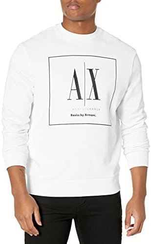 Памучен hoody с кръгло деколте A|X ARMANI EXCHANGE За мъже Basics by Armani