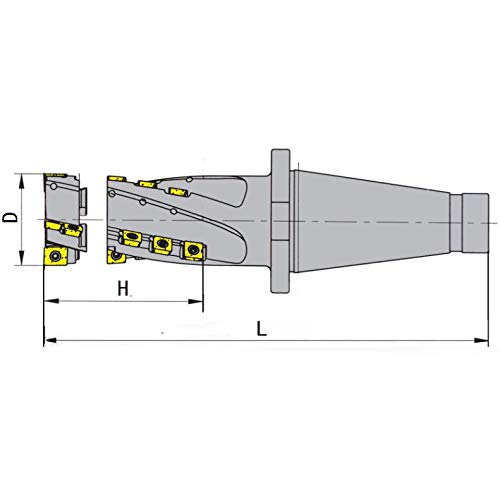 Модулна Пластинчатая Торцевая fresa със Спирала канавкой с опашка ST50
