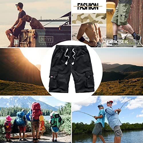 Мъжки къси панталони-Карго APTRO с Еластичен колан Свободно, Намаляване, Летни Ежедневни Памучни Работни Панталони