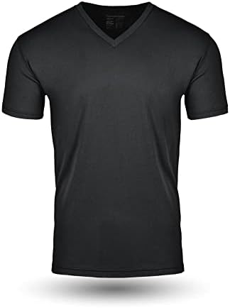 Тениски Fresh Clean Tees, Черна тениска с V-образно деколте за мъже е Мека и Облегающая Мъжка тениска с V-Образно