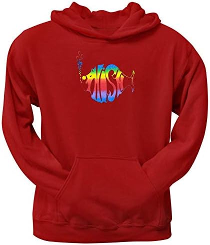 Фиш - Червен Пуловер с логото на Rainbow, Hoody с качулка