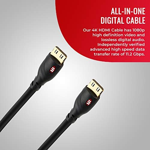 Monster кабел 8ft HDMI със скоростта на обновяване на 4k Ultra HD - 60/120 Hz - 11,2 Gbit/с Видео с висока резолюция