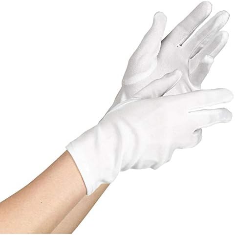 Детски ръкавици amscan 840196 Класически Бял цвят, 1 Чифт