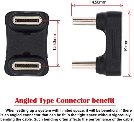 xiwai Обратното U-Образна Задна Ъглова 480 Mbps С USB-Type C C Конектор между Мъжете удължителен кабел захранващ