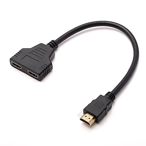 HDMI Splitter 1 in 2 Out/Кабел-адаптер за HDMI Сплитер HDMI Male to Dual HDMI Female 1-2 пъти, поддържа два еднакви