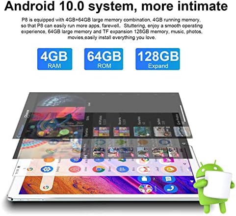 Таблет DUODUOGO 2023 най-Новият таблет на 2 в 1, 10-инчов Android таблет 4G Cellular със слот за 2 Сим-карти, 4