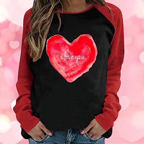 Ризи с ръкави Raglan в Деня на Св. Валентин, Дамски Секси Сладък Леопардовые Свитшоты в Клетка с Шарките на Сърцето,
