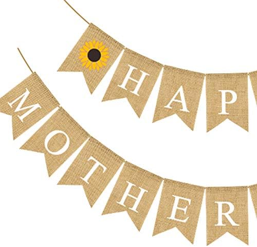Банер от Зебло за Деня на майката, на Слънчогледа, Банер Happy Mother ' s Dat, Венец, Домашни Декорации за партита,