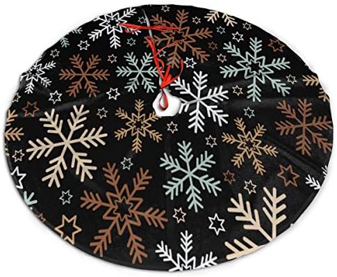 LVeShop весела Коледа на Пола във Формата На Снежинки за Коледна Елха Луксозна Кръгла Подложка За вътрешна и Външна