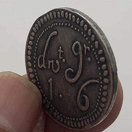 Ирландският Латунная Стара Антични Блуждающая Медал Специална форма, са подбрани Монета, Занаят 21 мм, Медни и Сребърни