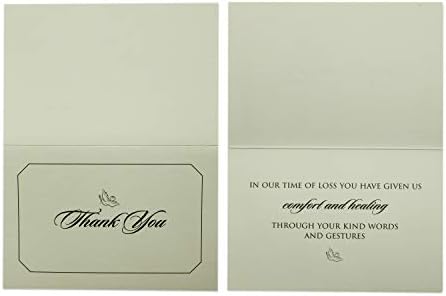 Поздравителни картички с конвертами на погребението | пощенски Картички с Израз на симпатии със Смислени Съобщение | Комплект от 25 с Декоративни конвертами и стике