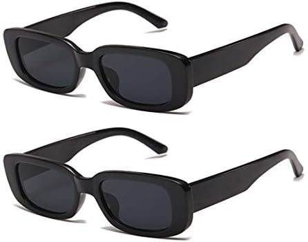 JUSLINK Правоъгълни Слънчеви Очила за Жени, Модни Слънчеви Очила в Ретро Стил от 90-те години, Защита от UV 400,